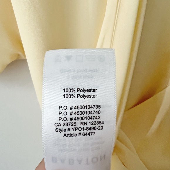 ✨WORN ONCE✨ | Babaton Light Yellow Tie / Wrap Tshirt Dress - Picture 4 of 4